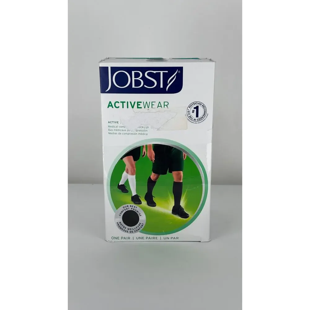 JOBST Activewear Sport Knee High Compression Stockings 20-30mmHg Black Large